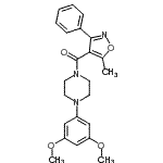 CAS#: 640286-91-5， [4-(3,5-Dimethoxyphenyl)-1-piperazinyl](5-methyl-3-phenyl-1,2-oxazol-4-yl)methanone