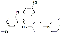 CAS 登录号：64046-79-3， 9-(4-(二-beta-氯乙基氨基)-1-甲基丁基氨基)-6-氯-2-甲氧基吖啶