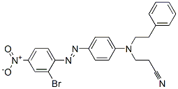 CAS 登录号：64071-85-8， 3-[[4-[(2-溴-4-硝基苯基)偶氮]苯基](2-苯基乙基)氨基]丙腈