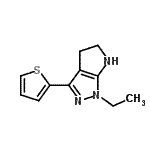 CAS 登录号：641584-69-2， 1-乙基-3-(2-噻吩基)-1,4,5,6-四氢吡咯并[2,3-c]吡唑