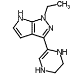CAS 登录号：641587-16-8， 1-乙基-3-(1,4,5,6-四氢-2-吡嗪基)-1,6-二氢吡咯并[2,3-c]吡唑