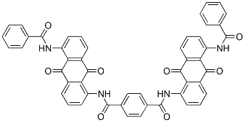 CAS 登录号：6417-50-1， N,N'-二[5-(苯甲酰基氨基)-9,10-二氢-9,10-二氧代-1-蒽基]对苯二甲酰胺