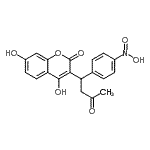CAS 登录号：64180-12-7， 4,7-二羟基-3-[1-(4-硝基苯基)-3-氧代丁基]-2H-苯并吡喃-2-酮