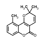 CAS 登录号：64190-59-6， 2,2,10-三甲基-2H,5H-吡喃并[3,2-c]苯并吡喃-5-酮