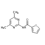 CAS 登录号：64230-46-2， N-(4,6-二甲基-2-嘧啶基)-2-噻吩甲酰胺