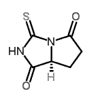 CAS 登录号：64492-87-1， (7aS)-3-噻吩基氧代四氢-1H-吡咯并[1,2-c]咪唑-1,5(6H)-二酮