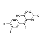 CAS 登录号：64521-33-1， (2E)-3-(3,4-二羟基苯基)-2-[(E)-(1-羟基乙亚基)氨基]丙烯酸