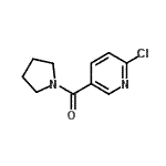 结构式 CAS# 64614-47-7, (6-氯-3-吡啶基)(1-吡咯烷基)甲酮