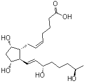 CAS 登录号:64625-53-2, (5Z,9alpha,11alpha,13E,15S,19R)-9,11,15,19-四羟基前列腺-5,13-二烯-1-酸