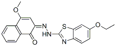 CAS 登录号：6467-83-0， (2Z)-2-[(6-乙氧基苯并噻唑-2-基)亚肼基]-4-甲氧基-萘-1-酮