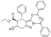 CAS 登录号：64670-58-2， (4-alpha,5-beta,6-alpha)-2-苯甲酰基-3-(苯甲酰氧基)-6-羟基-6-甲基-4-苯基-4,5,6,7-四氢-2H-吲唑-5-羧酸乙酯