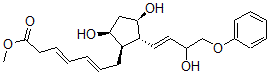 CAS 登录号：64812-77-7， (3E,5E)-7-[(1R)-3alpha,5alpha-二羟基-2beta-[(E,R)-4-苯氧基-3-羟基-1-丁烯基]环戊烷-1alpha-基]-3,5-庚二烯酸甲酯