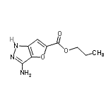 CAS 登录号：648412-40-2， 丙基3-氨基-1H-呋喃并[3,2-c]吡唑-5-羧酸酯