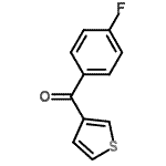 结构式 CAS# 64844-96-8, (4-氟苯基)(3-噻吩基)甲酮