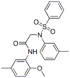 CAS 登录号：6486-53-9， 2-[苯磺酰基-(3-甲基苯基)氨基]-N-(2-甲氧基-5-甲基-苯基)乙酰胺
