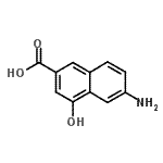 CAS 登录号：64955-20-0， 6-氨基-4-羟基-2-萘甲酸