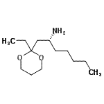 CAS 登录号：649552-56-7， (2R)-1-(2-乙基-1,3-二恶烷-2-基)-2-庚胺