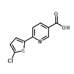 CAS 登录号：649557-64-2， 6-(5-氯-2-噻吩基)吡啶-3-羧酸