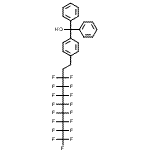 结构式 CAS# 649561-66-0, [4-(3,3,4,4,5,5,6,6,7,7,8,8,9,9,10,10,10-十七氟癸基)苯基](二苯基)甲醇