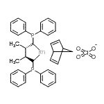 CAS 登录号：65012-74-0， (双环[2.2.1]庚-2,5-二烯)[(2S,3S)-二(二苯基膦基)丁烷]铑(I)高氯酸盐