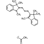 CAS 登录号：65122-08-9， 1,3,3-三甲基-2-[3-(1,3,3-三甲基-1,3-二氢-2H-吲哚-2-亚基)-1-丙烯-1-基]-3H-吲哚鎓乙酸盐