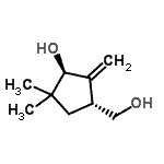 CAS 登录号：652155-28-7， (1R,4R)-4-(羟基甲基)-2,2-二甲基-5-亚甲基环戊烷醇