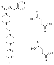 CAS 登录号：65274-81-9， 4-(2-(4-(4-氟苯基)-1-哌嗪基)乙基)-1-哌嗪羧酸苯甲酯 (E)-2-丁烯二酸盐 (1:2)