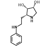 CAS 登录号：653571-00-7， (2R,3S,4R)-2-(2-苯胺基乙基)-3,4-吡咯烷二醇