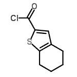 结构式 CAS# 65361-26-4, 4,5,6,7-四氢-1-苯并噻吩-2-甲酰氯