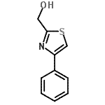 结构式 CAS# 65384-99-8, (4-苯基-1,3-噻唑-2-基)甲醇