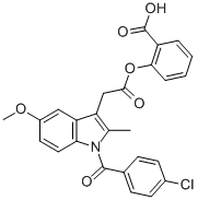 CAS 登录号：65474-39-7， 2-羧基苯基-1-(4-氯苯甲酰基)-5-甲氧基-2-甲基吲哚-3-乙酸酯