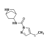 CAS 登录号：655788-31-1， N-(3-氮杂双环[2.2.1]庚烷-6-基)-4-甲硫基-吡唑-1-甲酰胺
