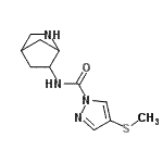 CAS 登录号：655788-54-8， N-(2-氮杂双环[2.2.1]庚烷-6-基)-4-甲硫基-吡唑-1-甲酰胺