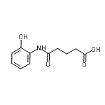 structure of CAS# 65599-34-0, 5-[(2-Hydroxyphenyl)amino]-5-oxopentanoic acid;4-(2-Hydroxy-phenylcarbamoyl)-butyric acid;4-[N-(2-hydroxyphenyl)carbamoyl]butanoic acid;MFCD01360341