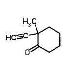 CAS 登录号：65691-72-7， 2-乙炔基-2-甲基环己酮
