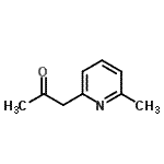 结构式 CAS# 65702-08-1, 1-(6-甲基-2-吡啶基)丙酮