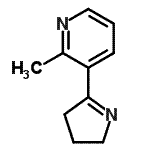 CAS 登录号：65719-03-1， 3-(3,4-二氢-2H-吡咯-5-基)-2-甲基吡啶