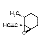 CAS 登录号：65732-23-2， (1R,2R,6R)-1-乙炔基-2-甲基-7-氧杂双环[4.1.0]庚烷