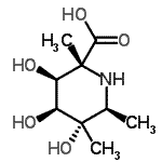 CAS 登录号：658057-55-7， (2R,3S,4S,5S,6S)-3,4,5-三羟基-2,5,6-三甲基-2-哌啶羧酸