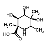 CAS 登录号：658057-57-9， (2R,3R,4R,5S)-3,4,5-三羟基-2,5,6-三甲基-2-哌啶羧酸