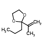 CAS 登录号：65818-25-9， 2-异丙烯基-2-丙基-1,3-二氧戊环