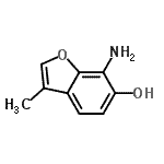 CAS 登录号：65874-33-1， 7-氨基-3-甲基-1-苯并呋喃-6-醇
