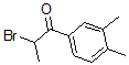 结构式 CAS# 65937-01-1, 2-溴-3',4'-二甲基苯丙酮