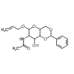 CAS 登录号：65947-37-7， N-(6-烯丙氧基-8-羟基-2-苯基-4,4a,6,7,8,8a-六氢吡喃并[5,6-d][1,3]二恶英-7-基)乙酰胺