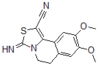 CAS 登录号：65988-74-1， 3-亚氨基-8,9-二甲氧基-5,6-二氢噻唑并[4,3-a]异喹啉-1-甲腈