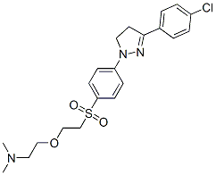 CAS 登录号：6608-80-6， 2-[2-[[4-[3-(4-氯苯基)-4,5-二氢-1H-吡唑-1-基]苯基]磺酰基]乙氧基]乙基(二甲基)胺
