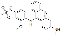 CAS 登录号：66147-74-8， N-[4-[3-(甲基氨基)-9-吖啶基氨基]-3-甲氧基苯基]甲烷磺酰胺