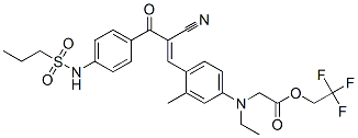 CAS#: 66172-62-1， 2,2,2-Trifluoroethyl N-[4-[2-Cyano-3-Oxo-3-[4-[(Propylsulphonyl)Amino]Phenyl]-1-Propenyl]-m-Tolyl]-N-Ethylglycinate