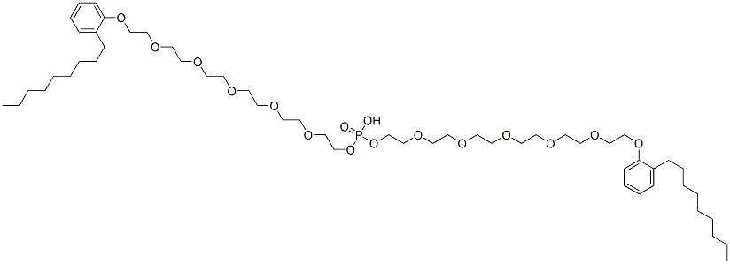 CAS 登录号：66172-79-0， 二[17-(壬基苯氧基)-3,6,9,12,15-五氧杂十七烷-1-基]磷酸氢酯