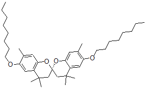 CAS 登录号：66259-60-7， 4,4,4',4',7,7'-六甲基-6,6'-二(辛基氧基)-2,2'-螺双色满